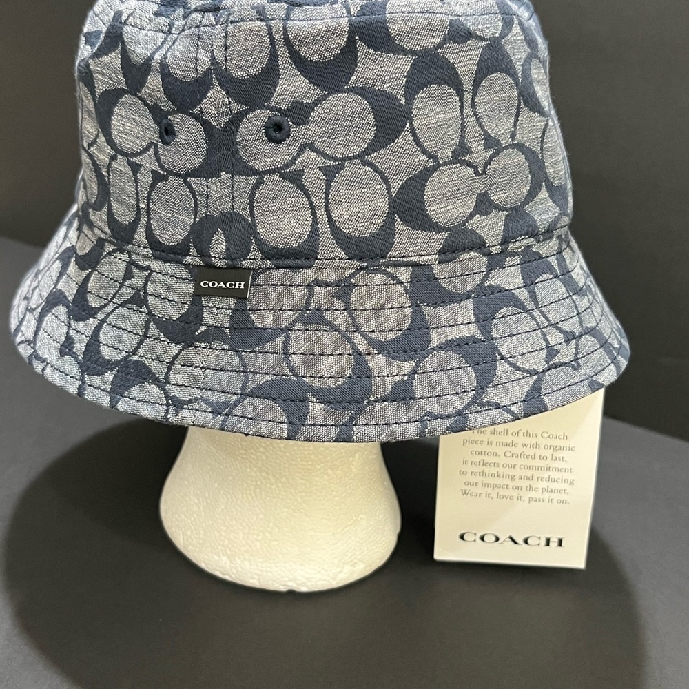Coach Blue Patterned Men's Hat - Picture 7 of 10